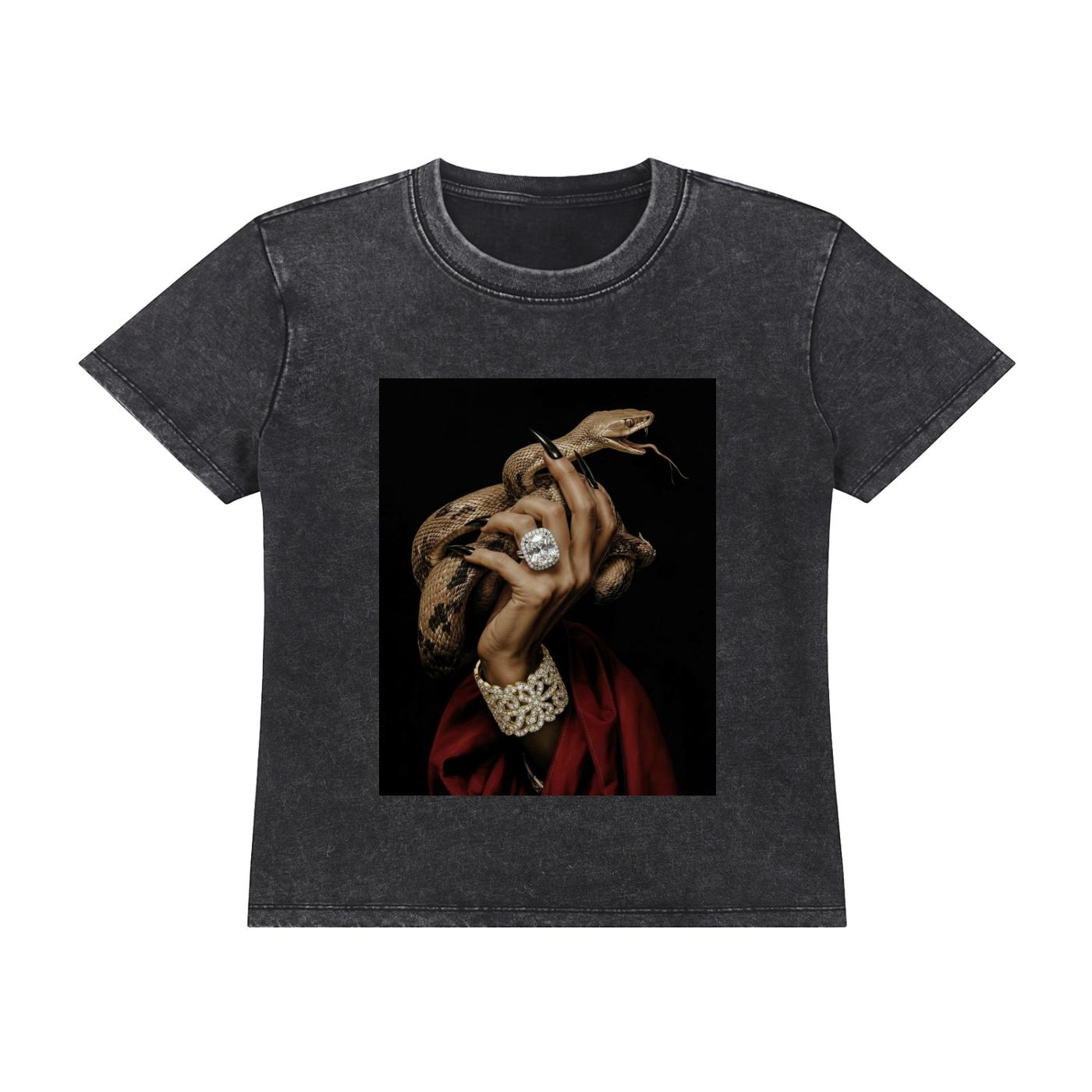 Serpent Queen Vintage Wash Drop Shoulder Tee (Women)